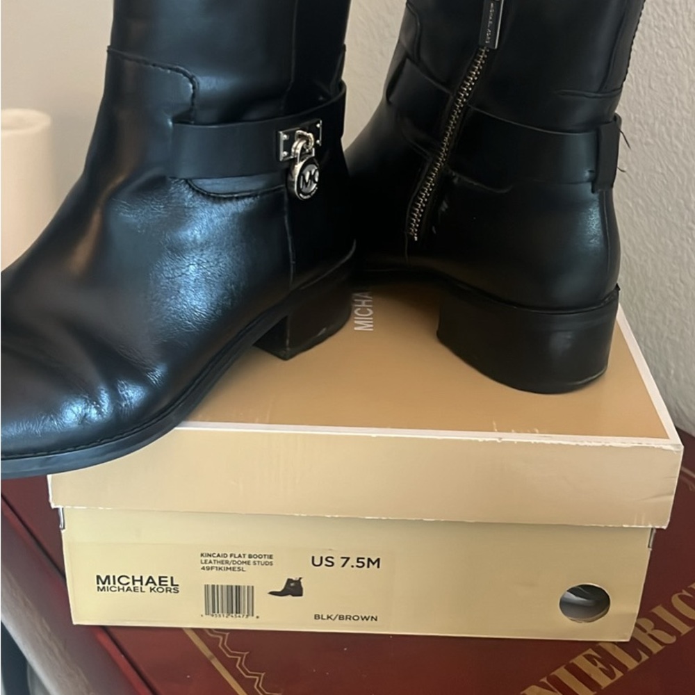 Michael Kors Black Leather Women's Boots